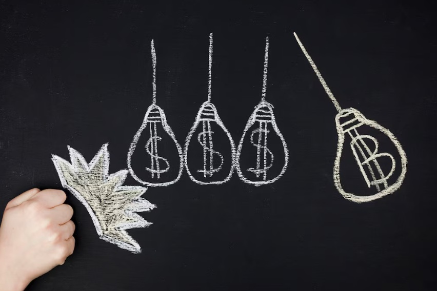 business concept idea with lightbulb