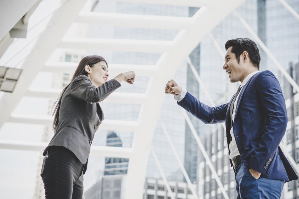 happy business colleague success